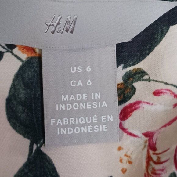 H&M Women's US 6 Multicolor Button Down Shirt Blouse - Picture 6 of 10